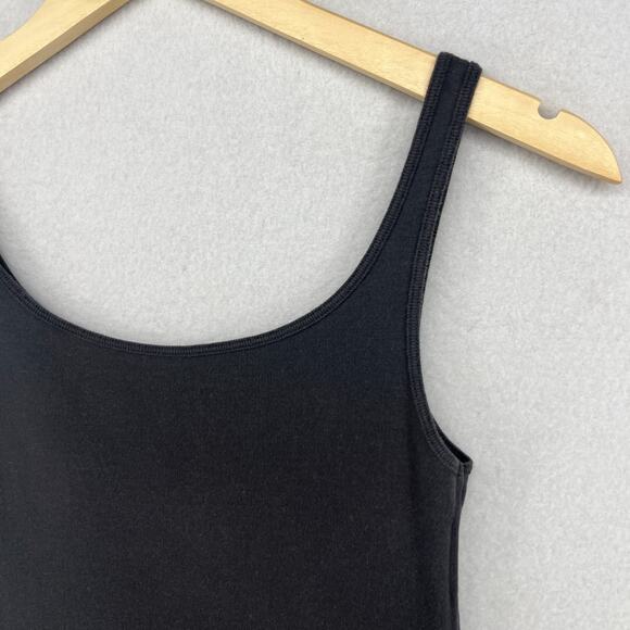 EILEEN FISHER Tank Top XS Organic Cotton Ribbed Jersey Tunic Cami Slim Gray - Picture 7 of 12